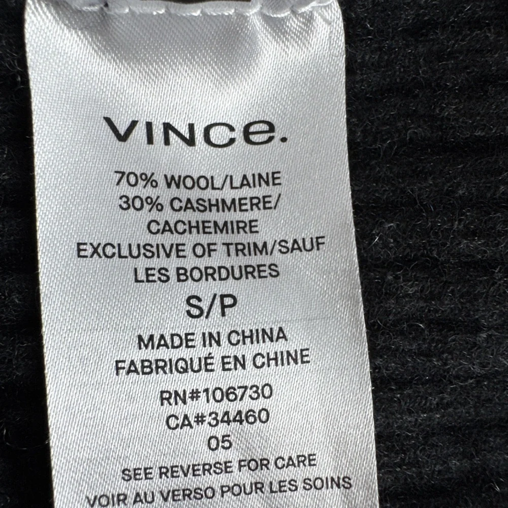 Vince Ribbed Wool Cashmere‎ Long Sleeve Dress Size Small
